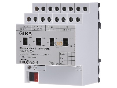 Front view Gira 222400 EIB, KNX light control unit, 
