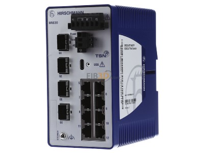 Front view Hirschmann BRS30-8TX/4SFP Network switch 810/100 Mbit ports 
