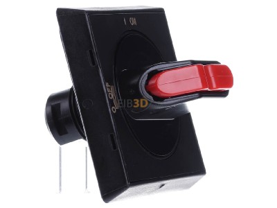 View on the left ABB OHBS2PJ Handle for power circuit breaker black 
