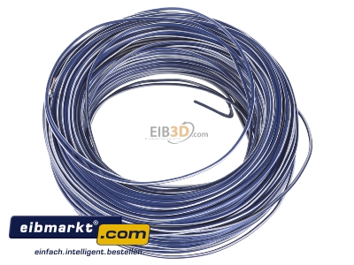 View top right Verschiedene-Diverse H05V-K   1    dbl/ws Single core cable 1mm Dark blue/White H05V-K 1 dbl/ws
