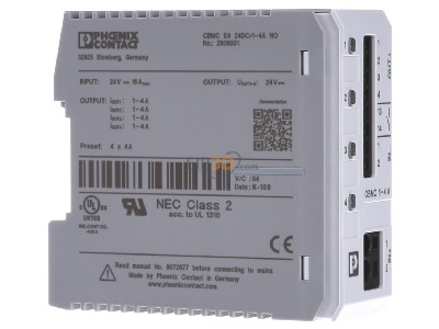 Ansicht links Phoenix CBMC E4 24DC/1-4ANO Gerteschutzschalter elektronisch 