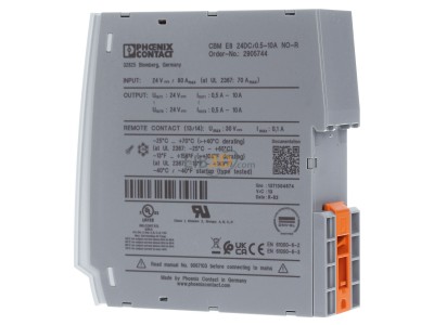 Ansicht rechts Phoenix CBME824DC/0.5-10ANOR Gerteschutzschalter elektronisch 