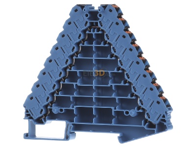 Front view Phoenix PTRV 8-PV BU/BK Feed-through terminal block 8,3mm 17,5A 
