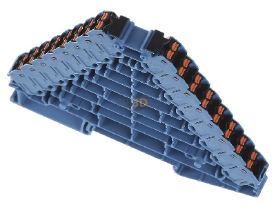 View up front Phoenix PTRV 8-PV BU/BK Feed-through terminal block 8,3mm 17,5A 
