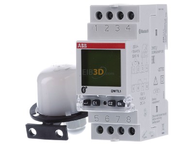 Front view ABB DWTL1 Digital time switch 230VAC 
