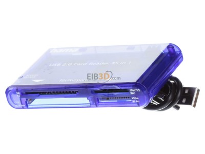 Frontansicht Hama 55348 Multi-Kartenleser USB 2.0,35in1,blau 