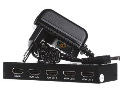 Ansicht hinten E+P Elektrik UHD14 HDMI-Verteiler 4-fach 