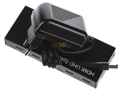 Ansicht oben hinten E+P Elektrik UHD14 HDMI-Verteiler 4-fach 