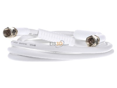 Front view E+P Elektrik FA401GLose Coax patch cord F connector 1,5m 
