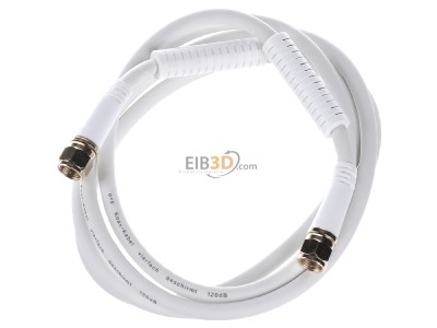 View up front E+P Elektrik FA401GLose Coax patch cord F connector 1,5m 

