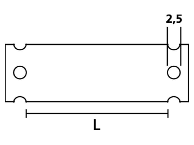 Mazeichnung 1 Hellermann Tyton HC 09 52 CL  VE50  Zeichentraeger HC 09 52 CL  Inhalt  50 