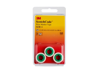 Produktbild 1 3M SDR 4  VE3  Kabelmark  Nachfuellrollen Ziffer 4  3er Pack SDR 4  Inhalt  3 