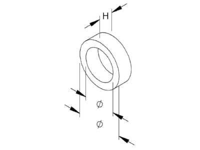 Dimensional drawing Kleinhuis 744 07 Sealing ring for M12 thread