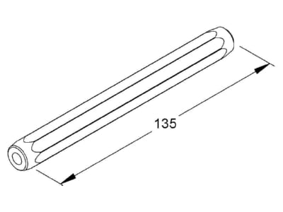 Dimensional drawing Kleinhuis 832 Nail driver 135mm