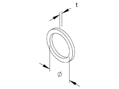 Dimensional drawing Kleinhuis 987PERB 16 Sealing ring
