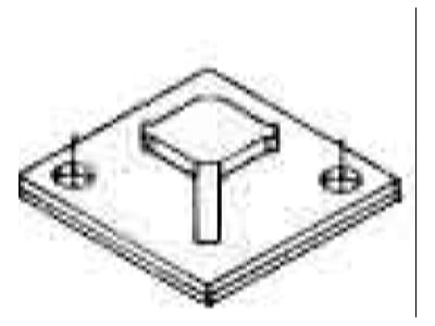 Dimensional drawing ABB TC347 Mounting element for cable tie