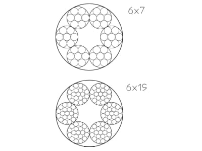 Mazeichnung 1 OBO 957 3 G Stahldraht Spannseil Ring 50m