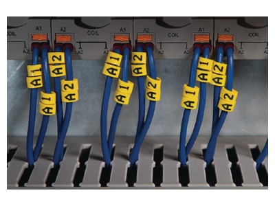 Produktbild Hellermann Tyton HODS85 Z PVC YE M4 Kennzeichnungstuelle  Z  ge  auf Rolle