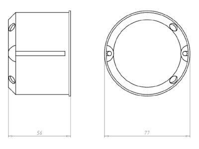 Mazeichnung Kaiser 9464 50 Decken Verbindungsdose HWD 30