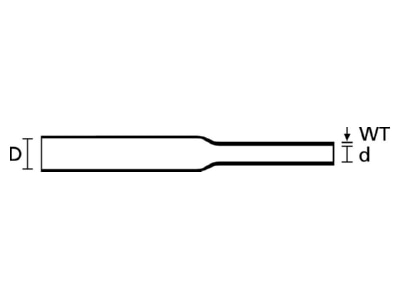 Mazeichnung 1 Hellermann Tyton TF24 3 2 1 6POXCL100 Warmschrumpfschlauch 3 2 1 6mm  100m