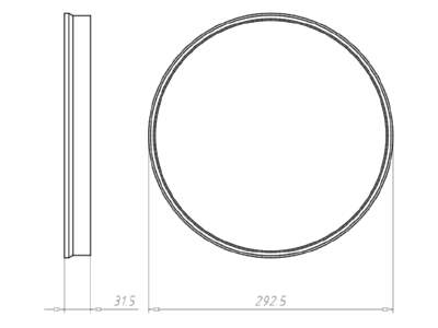 Mazeichnung Kaiser 1283 25 Verlaengerungsring Einbauhoehe 25mm