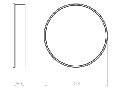 Mazeichnung Kaiser 1283 50 Verlaengerungsring Einbauhoehe 50mm