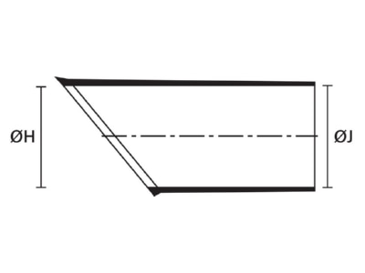 Mazeichnung 1 Hellermann Tyton 1152 6 HW21 PO X BK Warmschrumpfformteil Stecker rechtwinklig