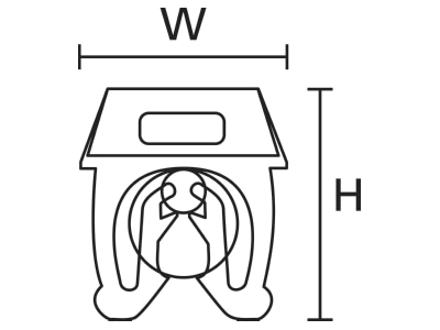 Mazeichnung Hellermann Tyton WIC0 0 PA66 YE 1000 Kennzeichnungsclip gelb Aufdruck 0