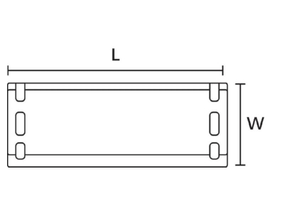 Dimensional drawing 1 Hellermann Tyton Relif  V150 PP SI GN Transition joint 1x10   50mm 
