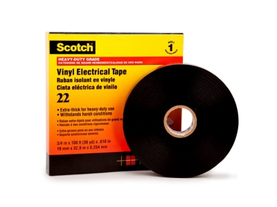 Product image 1 3M Scotch 22 19x33 Adhesive tape 33m 19mm black
