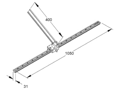 Dimensional drawing Niedax W GGAS T2 Accessory for tool storage