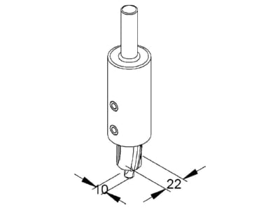 Dimensional drawing Niedax W SB 10 23 Step drill 22mmmm