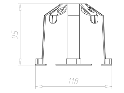 Dimensional drawing Kaiser 9310 10 Accessory for junction box