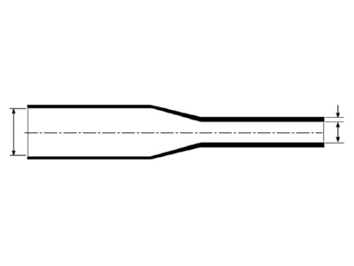 Mazeichnung 1 Hellermann Tyton TREDUX MA47 40 12 Schrumpfschlauch mittelwandig 1m