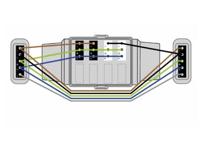 Wiring plan Kaiser AT4614 Surface mounted box 215x95mm