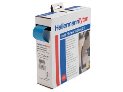 Product image Hellermann Tyton HIS 3 12 4 POX BU Thin walled shrink tubing 12 4mm blue HIS 3 12 4 PEX BU
