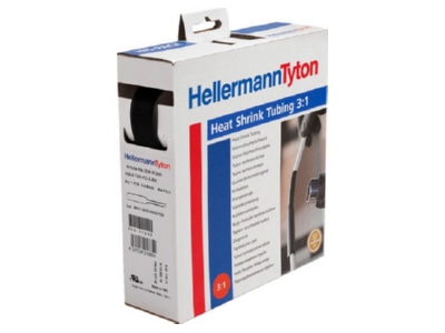 Product image Hellermann Tyton HIS 3 18 6 PEX BK Thin walled shrink tubing 18 6mm black
