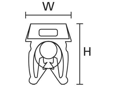 Mazeichnung 2 Hellermann Tyton WIC1 0 9 PA YE T1 Kennzeichnungsclip