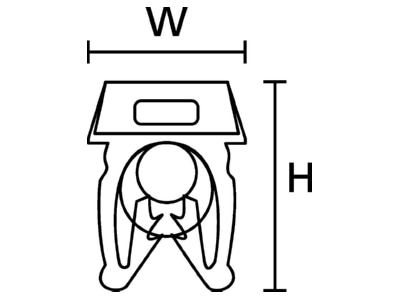 Mazeichnung 3 Hellermann Tyton WIC1 0 9 PA YE T1 Kennzeichnungsclip