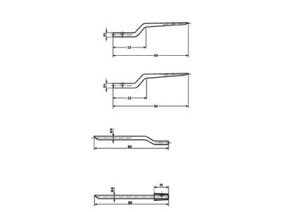 Dimensional drawing 1 Hellermann Tyton NA 1 K 3 Stretching pliers 11mm
