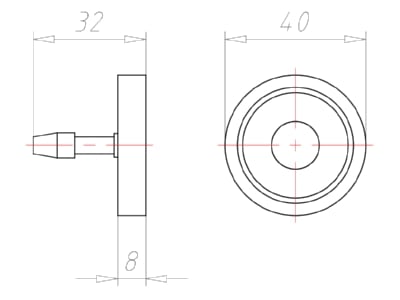 Dimensional drawing Kaiser 1299 70 Accessory for junction box