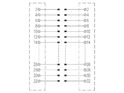 Circuit diagram Weidmueller SKH D32 LP 5 16 RH2 Relay socket