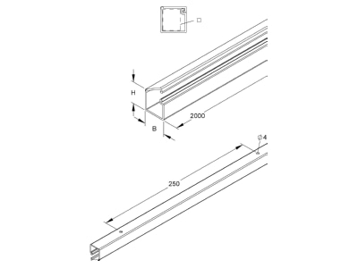 Mazeichnung Kleinhuis LCD86 5 Minikanal br 9 5x10mm