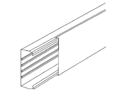 Line drawing Kleinhuis HKL60130 6 Wireway 60x130mm RAL9001
