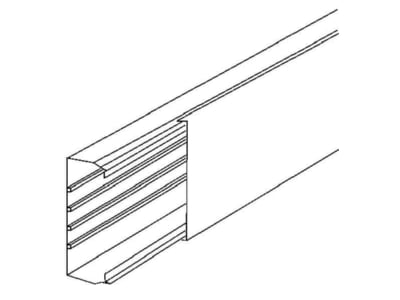 Line drawing Kleinhuis HKL60130 8 Wireway 60x130mm RAL7035
