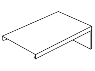 Dimensional drawing Kleinhuis ES4060 6 End cap for installation duct 40x62mm