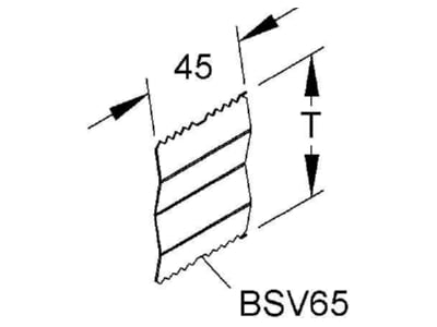 Masszeichnung Kleinhuis BSV65 Stossstellenverbinder Bruestungskanal