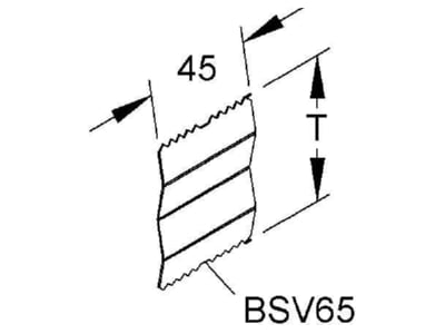 Mazeichnung Kleinhuis BSV65 Stossstellenverbinder Bruestungskanal