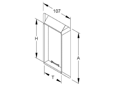 Mazeichnung Kleinhuis BWA105 3 Wandabschlussblende rws Bruestungskanalsystem