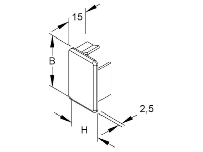 Mazeichnung Kleinhuis E2540 3 Endstueck rws Kanal System HKL